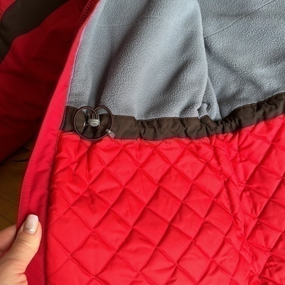 Lands End womens Large winter jacket red brown - Picture 4 of 9